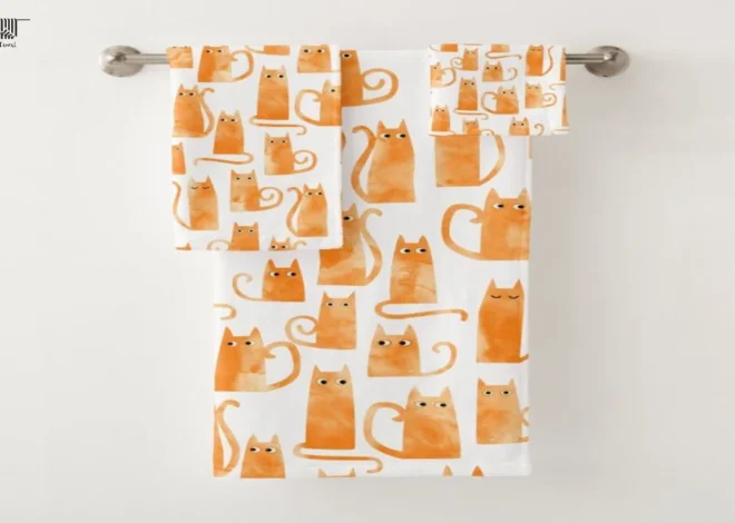 Cat Pattern Towels