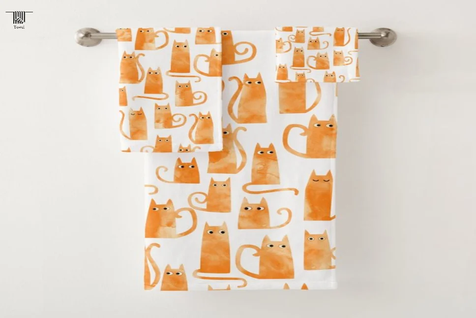 Cat Pattern Towels