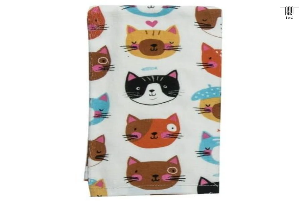 Cat terry towels