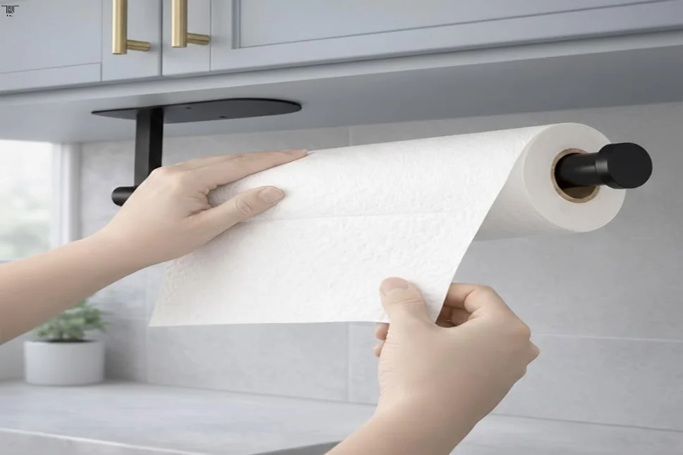 Wall-mounted paper towel holder